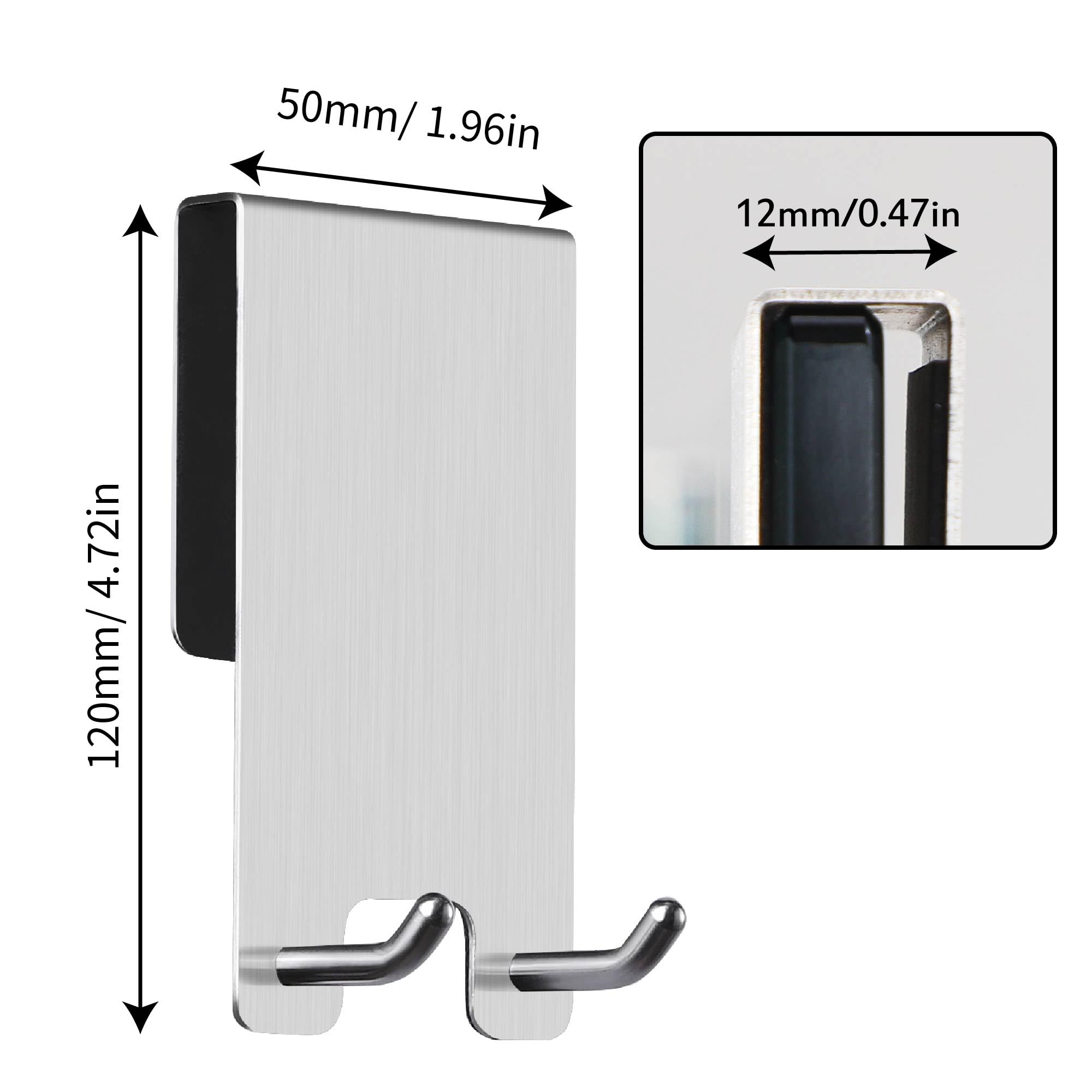 Chiave Magnetica Ganci Magnetici 25 X 10 X 3 Cm In Acciaio Inossidabile Set Di 2 Rivestimento Antiscivolo - Tiene 750 G | Shop Calamita Telescopica - Foto 7