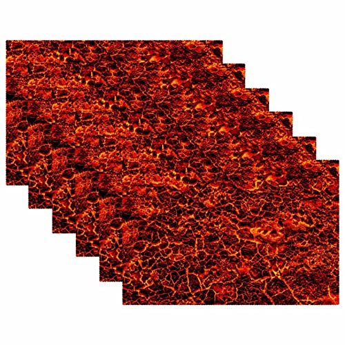 Set de table de qualité supérieure Lava Red Magma design moderne pour décoration chic - 6