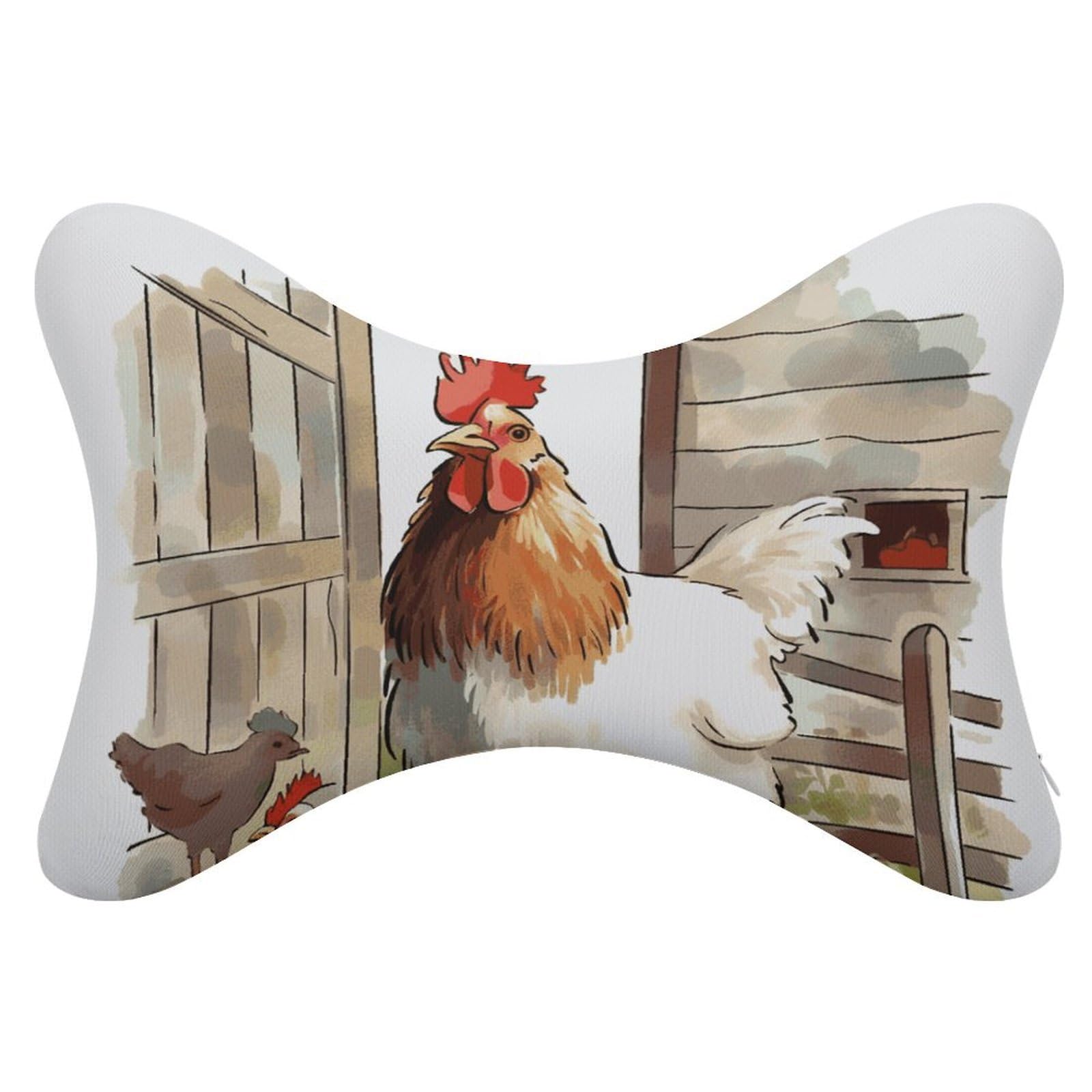 JTREHY - Dog Bone Car Neck Pillow Travel Headrest Chiropractor Car Support Adjustable Strap Sofa Lounge Chair for Car Seat