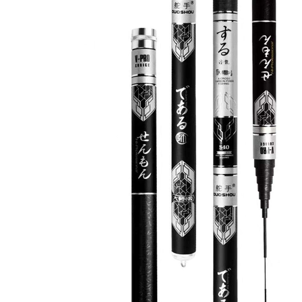 Canna da Pesca,Fishing Rod Canna da pesca telescopica in fibra di carbonio ultraleggera fatta a mano, canna da pesca con lenza fresca da 3,6 metri, 4,5 metri, 5,4 metri, 7,2 metri, 8 metri, 9 metri, 1
