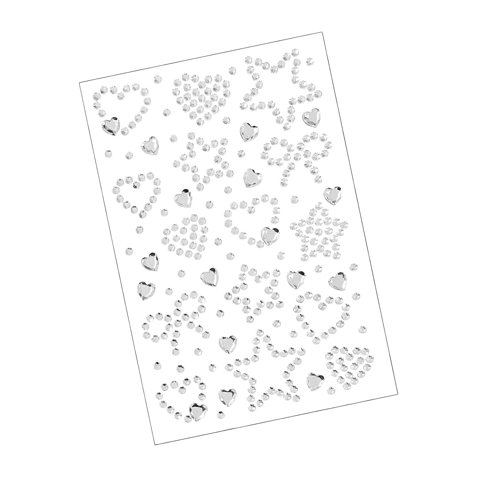 1 Sheet Adhesive Rhinestones Sticker for Makeup Festival Jewels Accessory Hair Gemming Sticker for Face Eye Stickers