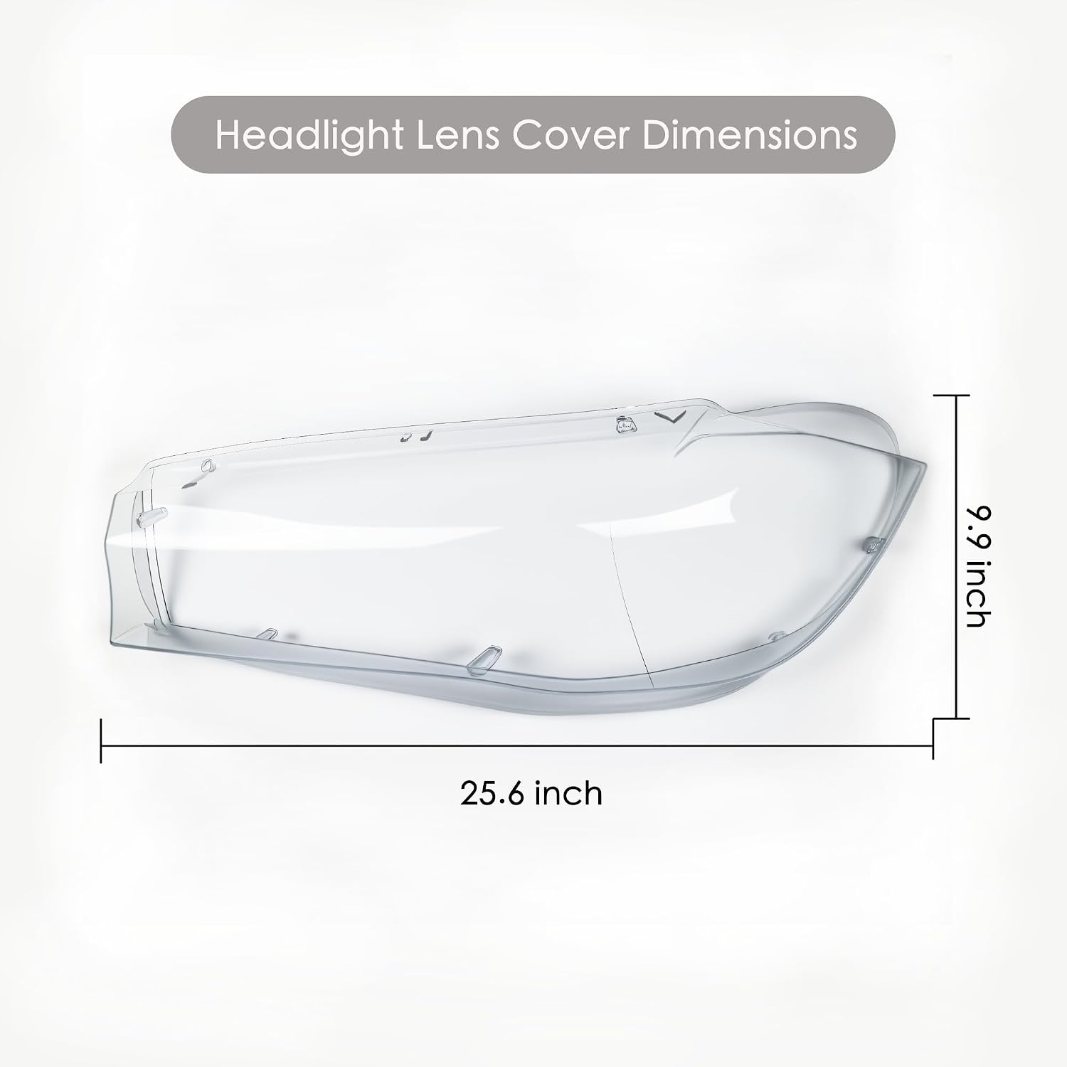 Headlight Lens Cover Compatible with BMW X5 (F15) 2014-2018, X6 (F16) 2015-2019 - xDrive35i xDrive50i X5M, Left & Right Clear Headlight Covers Replacement with Butyl Sealant Tape