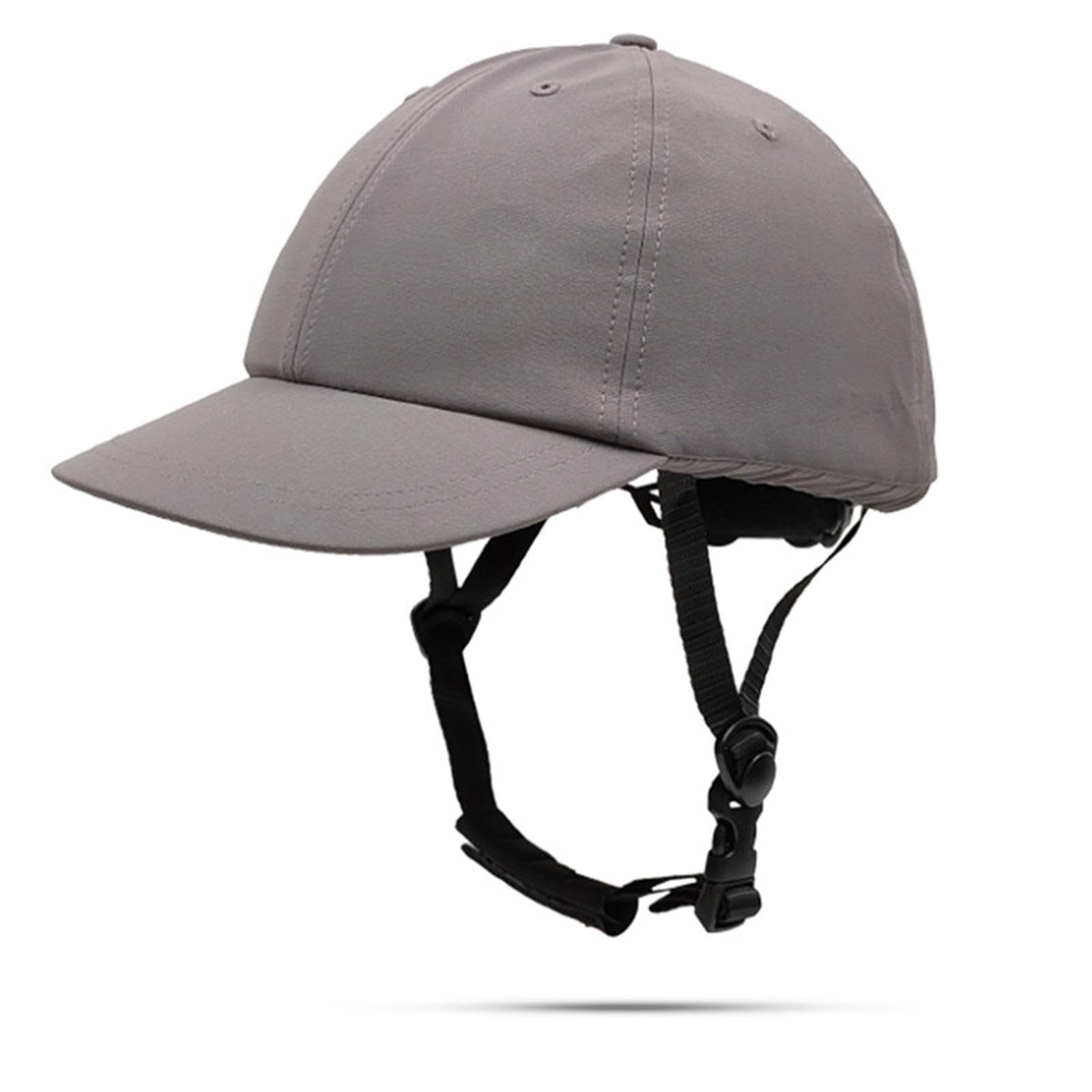 Gralara Fahrradhelm Hut Damen Fahrradhelm Hut Stoßabsorption Fahrrad Baseballkappe Leichte Fahrrad Mütze Verstellbare Schutzkappe PC Material für Radfahre, Grau, L