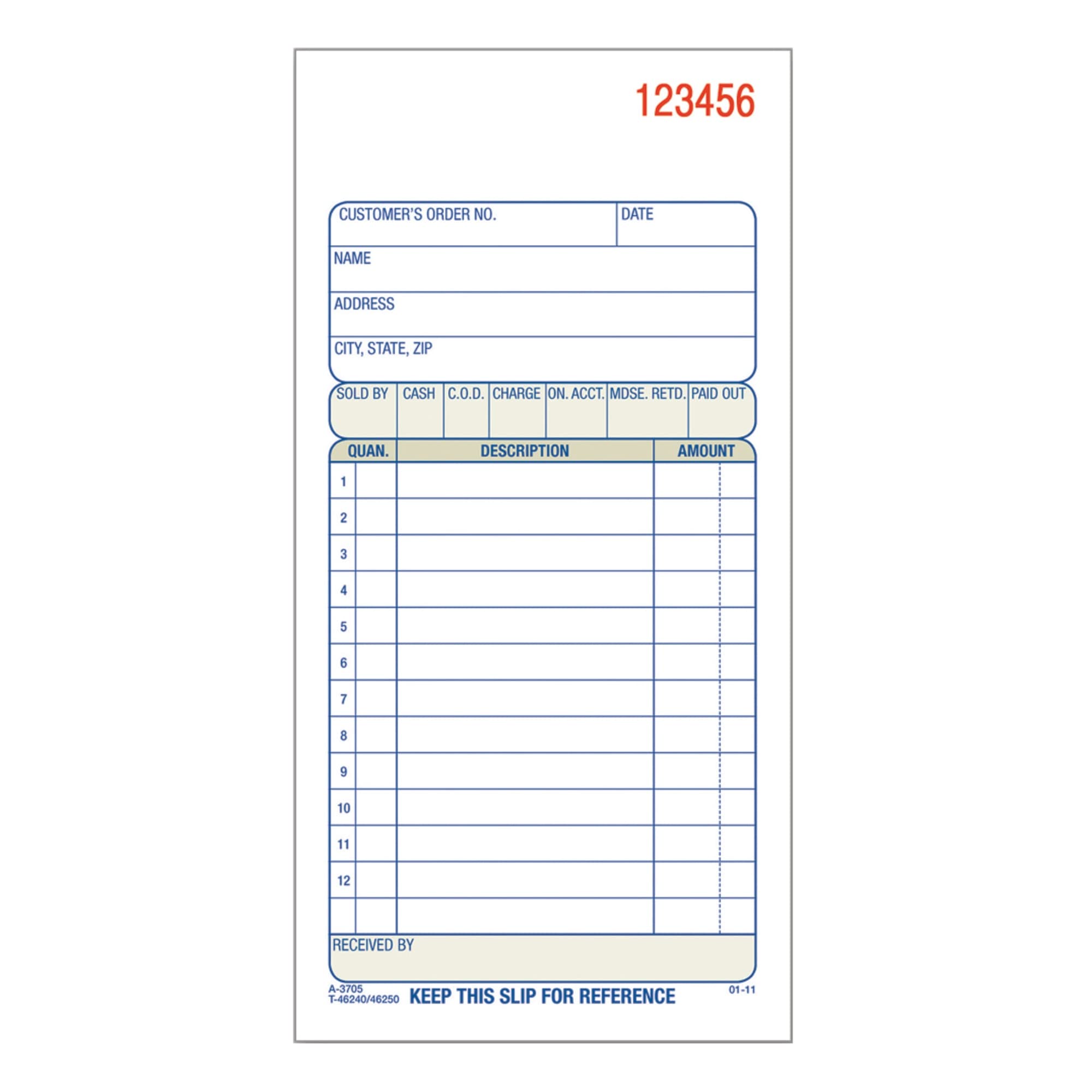 Adams Purchase Order Book, 2-Part Carbonless, White/Canary, 5-9/16 X 8 716 Inches 50 Sets Dc5831
