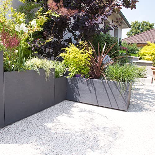 EDA PLASTIQUES Jardinere volcania 100 cm. 98 L, volcania, kiesel, 99,5 x 39,5 x 43,5 cm, 13731 G. GL X1