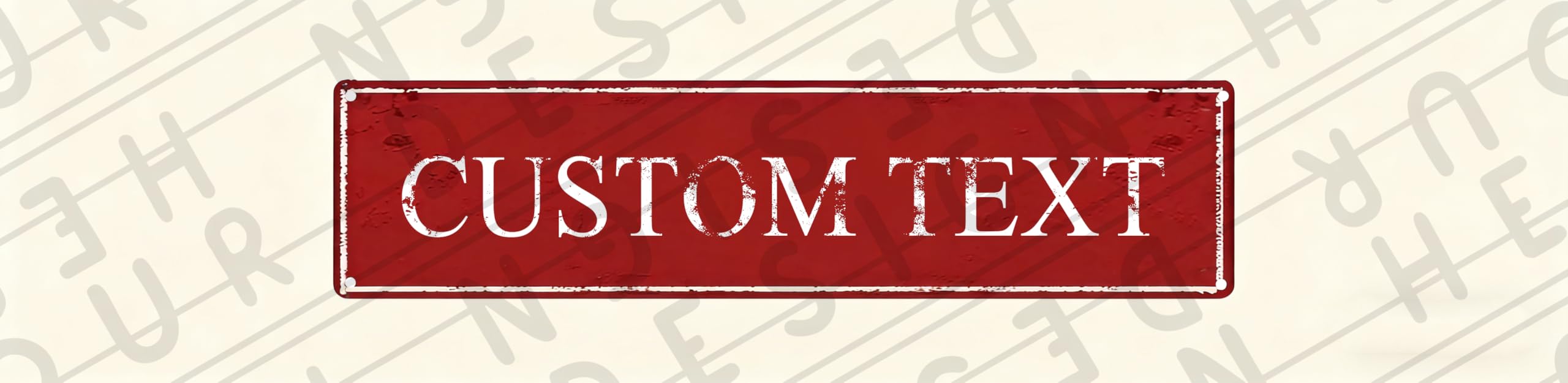 Custom Metal Sign 16x4 Personalized Text for Rental Home Airbnb Sign