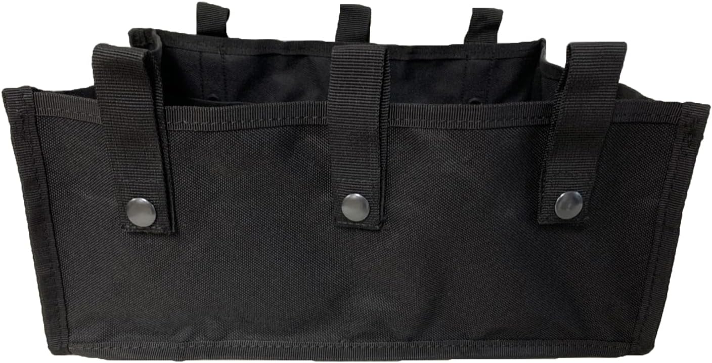 Rollator Walker Bag Underseat – Fabric Storage Organizer – Adjustable Pouch with Pockets for Seniors – Rolling Walker Accessories Under Seat Bag (Black)