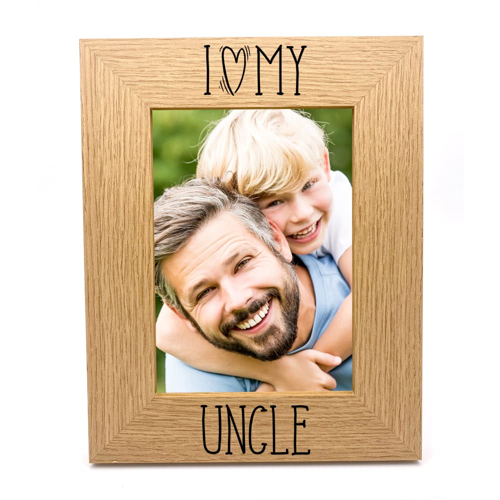 Ukgiftstoreonline Brown I Heart My Uncle Photo Frame (4 X 6 Inch)