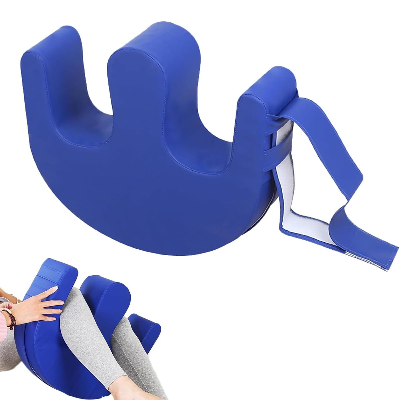 Dispositivo Di Rotazione Del Paziente Impermeabile in Pelle PU Strumento Infermieristico A Forma Di U Roll Over Con Comodo Cuscino Per La Rotazione Del Paziente Fasciato Per Anziani,Blu