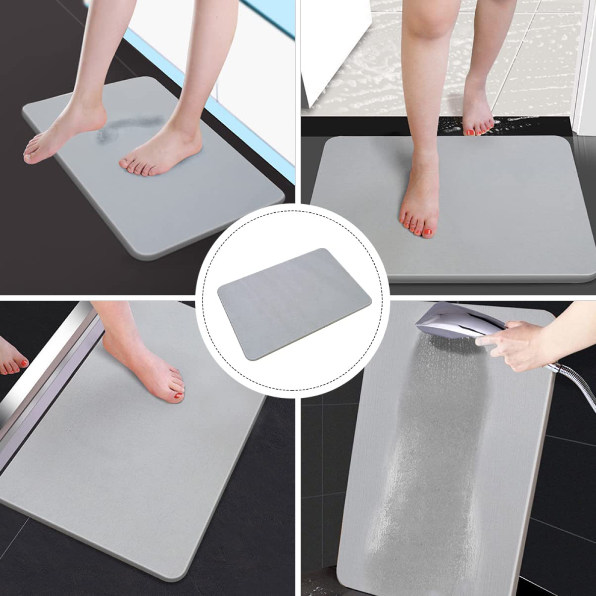 Tapis de Sol Antidérapant en Diatomées, Absorbant, Simple