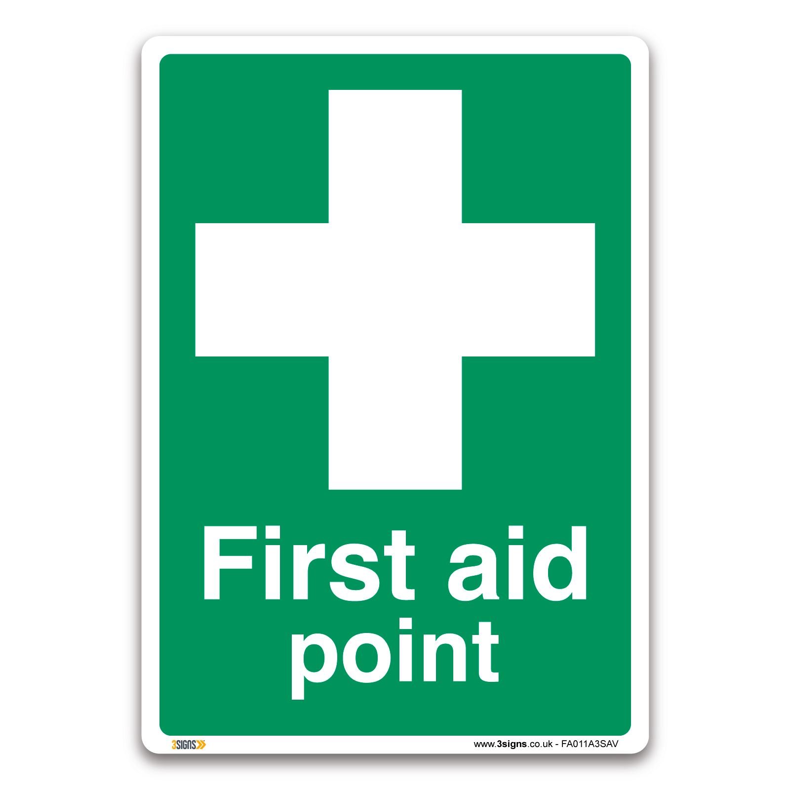 Set 3 Cartelli 'Your First Aiders Are' E 'First Aid Box Is Situated' In Inglese, Adesivi In Vinile A4 Per Pronto Soccorso Aziendale