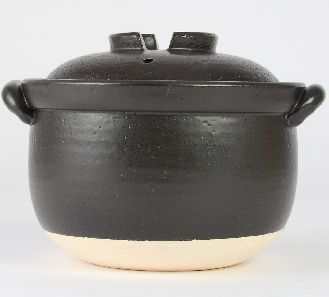 Amazon｜千陶千賀陶器 ふっくらご飯鍋(二重蓋) 3合炊 14-08｜ご飯鍋  