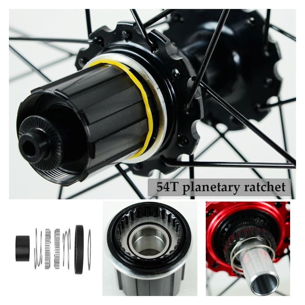 Juego de ruedas de aleación de aluminio para bicicleta de carretera 700C, freno V, liberación rápida, llanta de bicicleta de carreras de 30 mm/24 radios, neumáticos de 20C-35C para 8/9/10/11/12 veloc