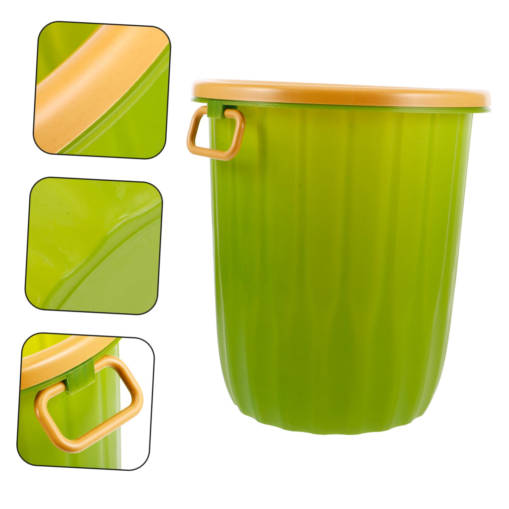 TOPBATHY Poubelle en Plastique Grosse Capacité Design Simple et Élégant Anneau de Compression Facile à Nettoyer Vert Cuisine, Salon et Dortoir