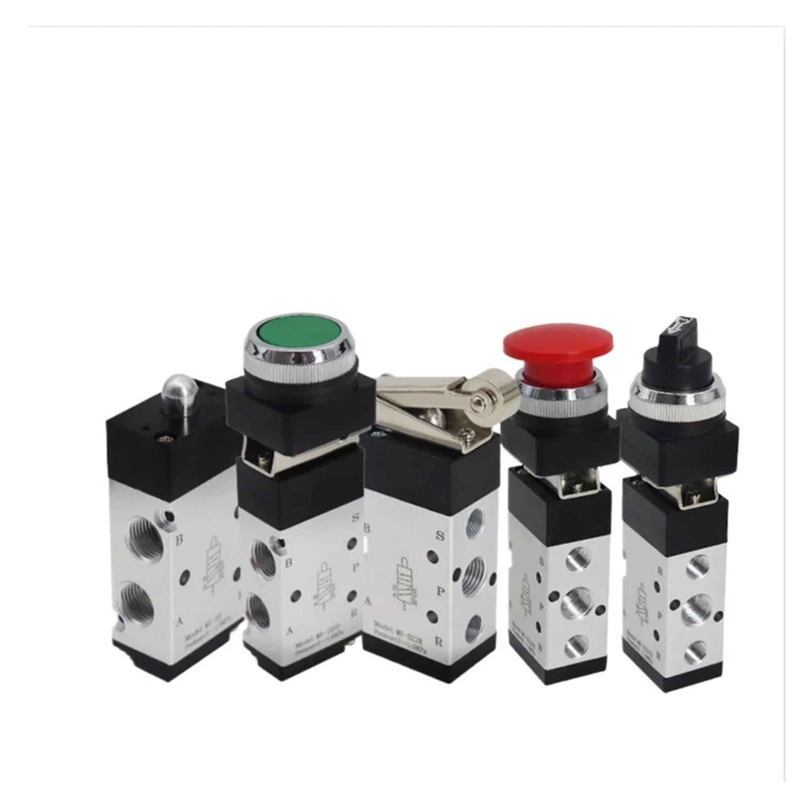 Válvula mecánica neumática de dos posiciones y cinco vías MV-522EB con control direccional