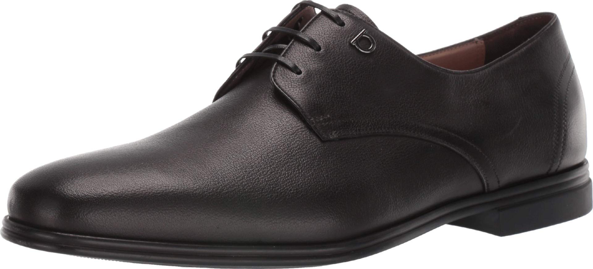 Ferragamo Spencer Leather Plain Toe Gancini Oxford Mens Black Dress Shoes Salvatore