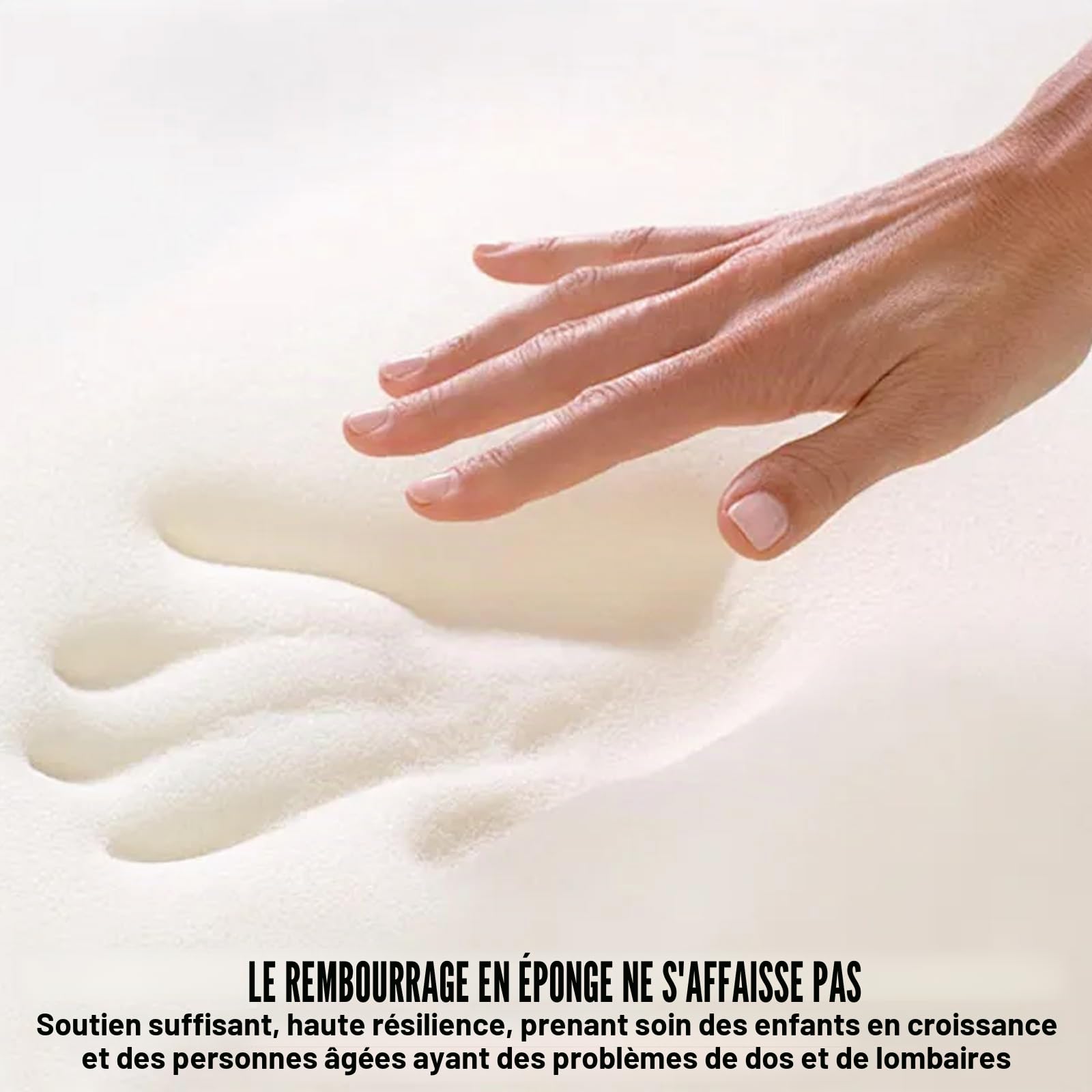 GBKDQQ Coussin rehausseur de siège, 50 x 50 x 10 cm, en mousse à mémoire de forme, coussin de sol pour salon, chaise longue, canapé, fauteuil, bureau (noir)