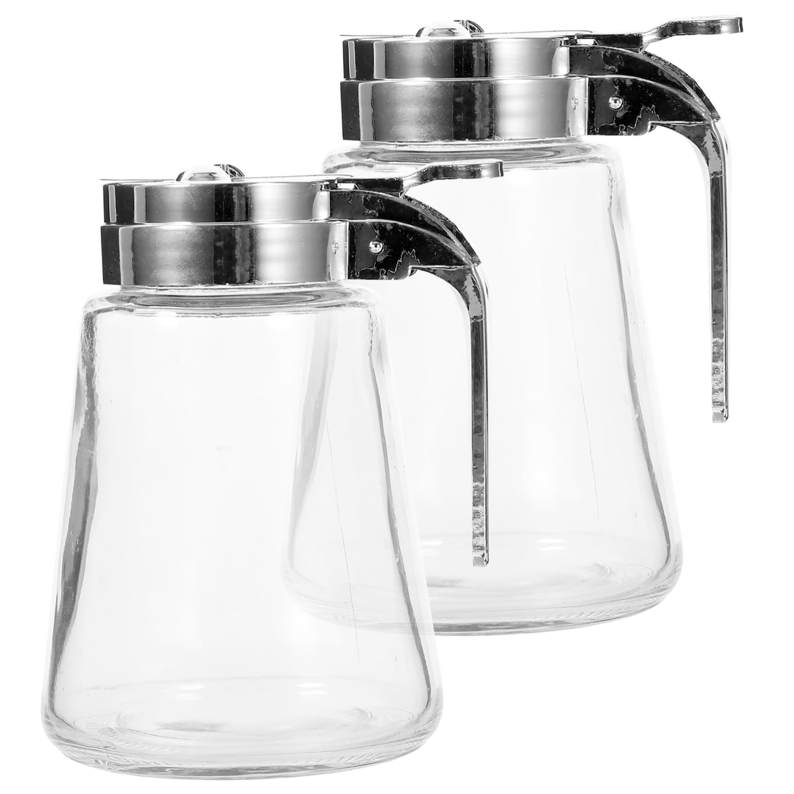 Sosoport 2Pcs Syrup Dispenser Leak Honey and Container for Condiments Elegant Kitchen Accessory for Oil Vinegar and Sauces