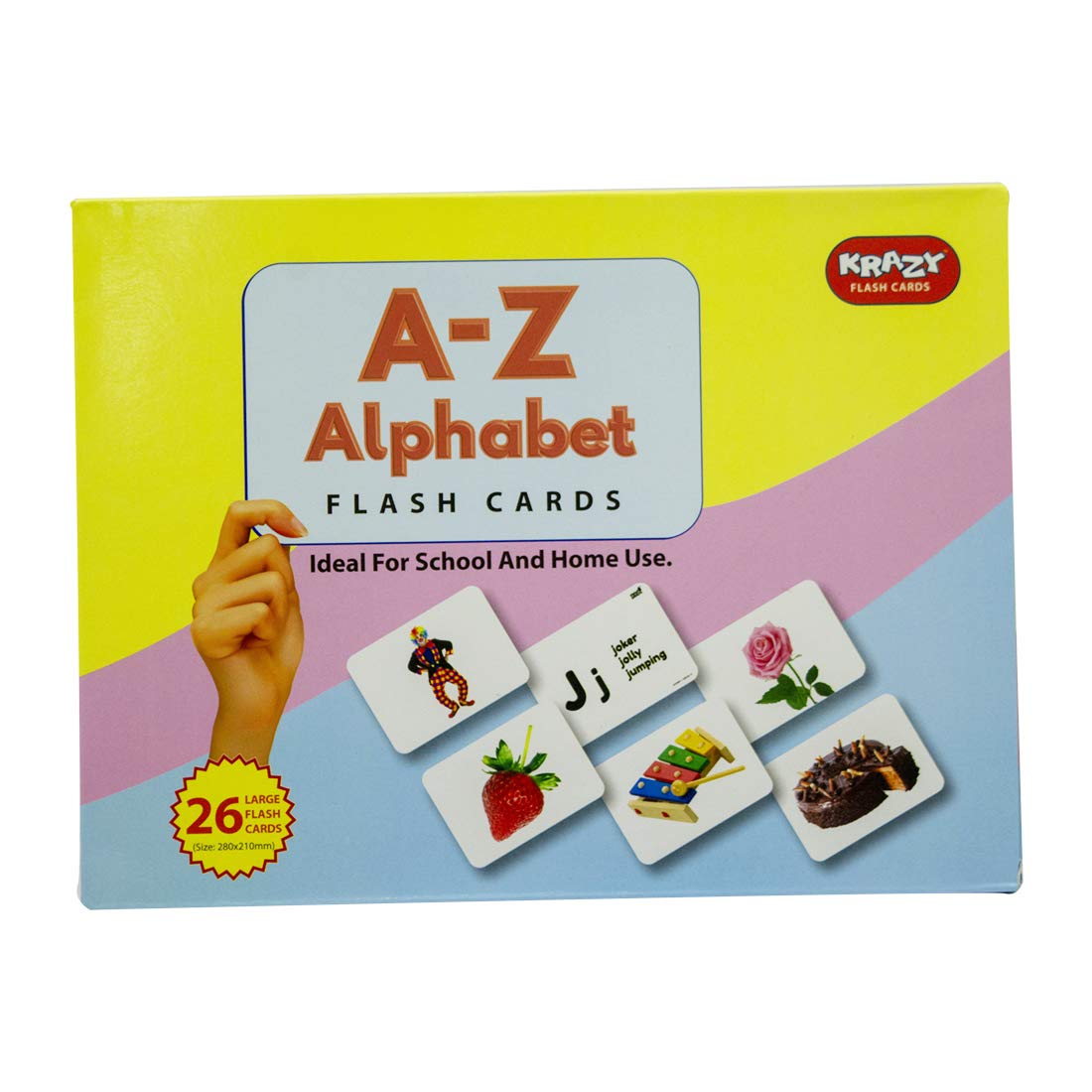 Krazy A to Z Alphabets - A4 Flash Cards