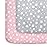 Pack and Play Sheets Girl, Mini Crib Sheets, Stretchy Pack n Play Playard Fitted Sheet, Compatible with Graco Pack n Play, Soft and Breathable Material, Grey & Pink