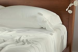 Full XL Dorm Sheets Ivory: 100% Microfiber, 4 Pc Full Extra Long Sheets