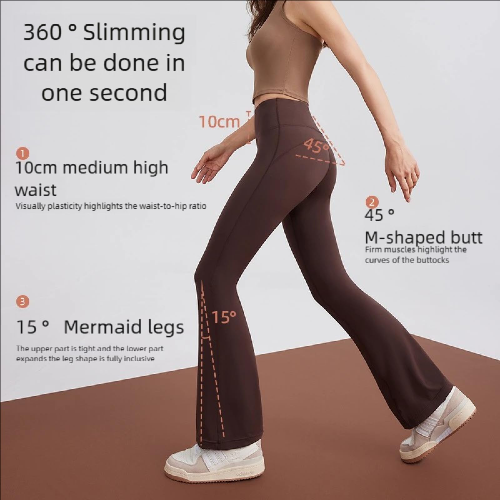 Bootcut Jazzpants damskie spodnie do jogi, damskie spodnie wierzchnie, mikroflara, amerykańska, cienka, wysoka talia, wyszczuplające biodra, lifting, sport, fitness, spodnie rekreacyjne, rozmiar XL