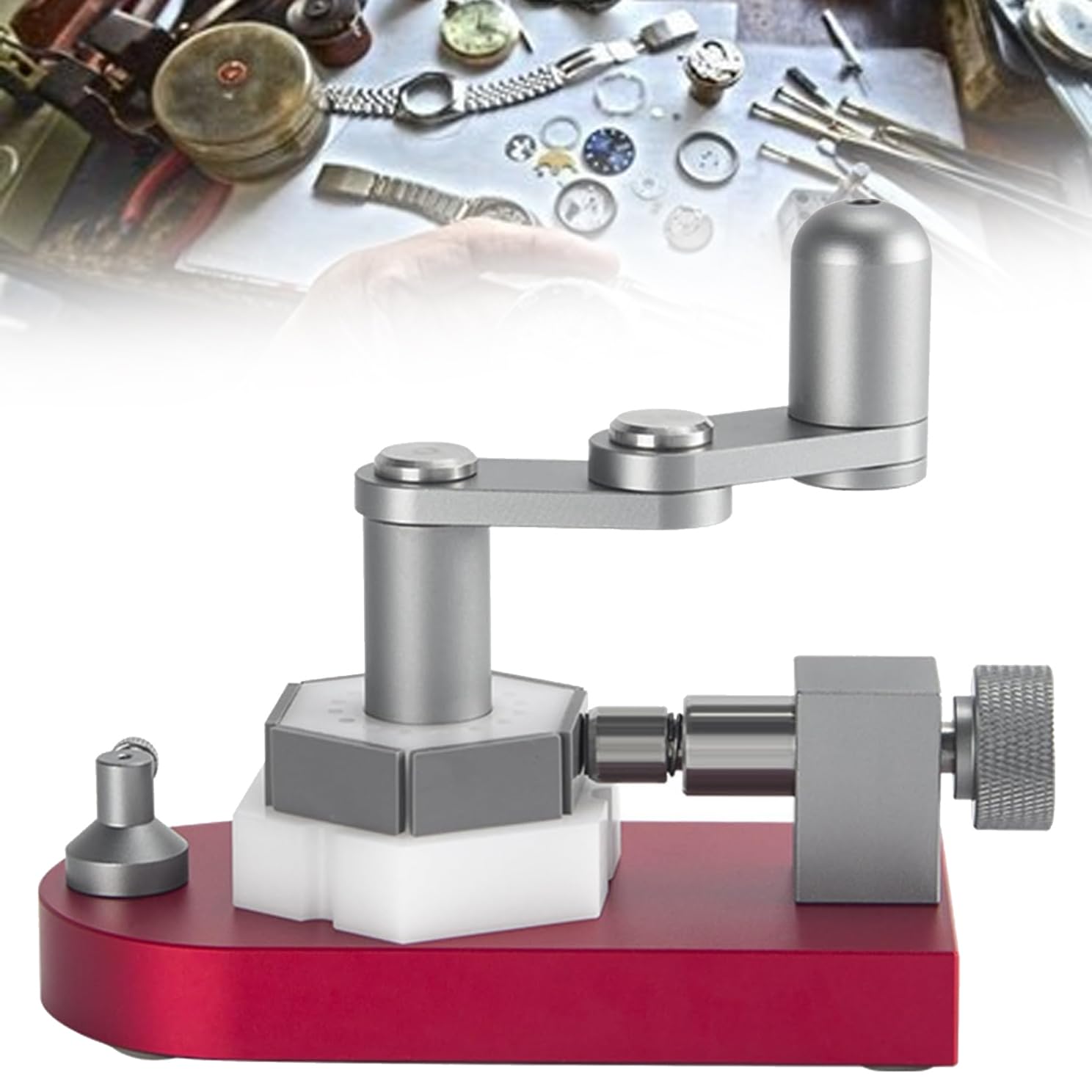 Herramienta para quitar eslabones de reloj, ajustador de correa ajustable, diseño de metal duradero, fácil de usar, kit completo para reparaciones de relojes