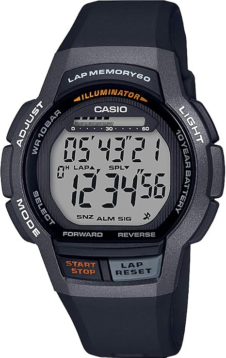 Orologio Sportivo Uomo Casio W-800H-5A Marrone Digitale Grande Display Resina