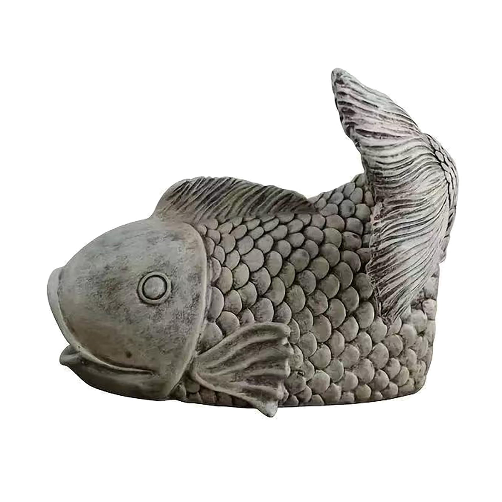 Glifora Fish Shape Rainwater Diverter - Decorative Gutter Downspout Statue, Functional Outdoor Fish Sculpture for Garden, Patio and Yard Ornament