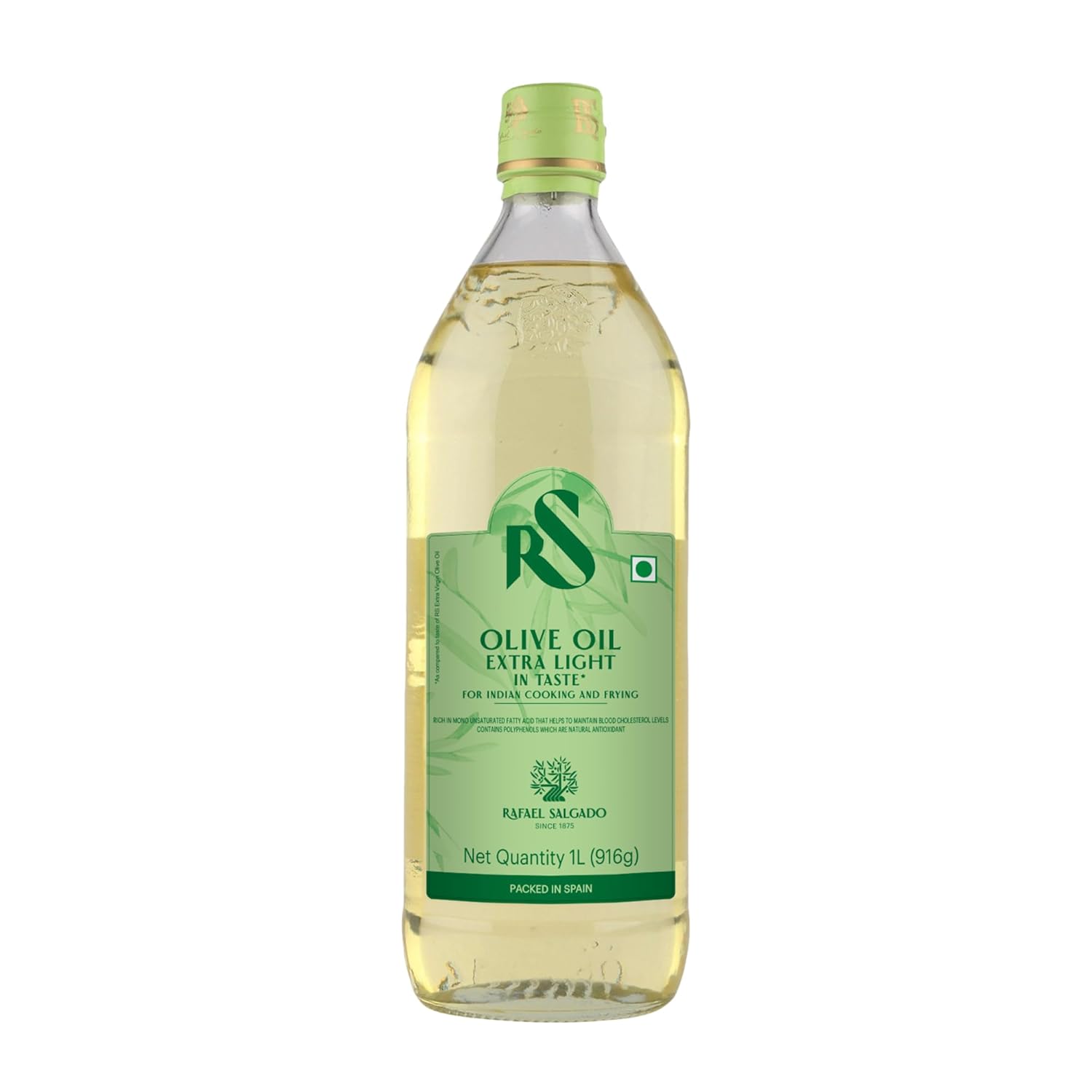 Rafael Salgado Extra Light Olive Oil |Good for Indian Cooking and Frying | Made & Packed in Spain | Rich in Antioxidants – 75% MUFA | Pet – 1 Liter Rafael Salgado Extra Light Olive Oil |Good for Indian Cooking and Frying | Made & Packed in Spain | Rich in Antioxidants – 75% MUFA | Pet – 1 Liter