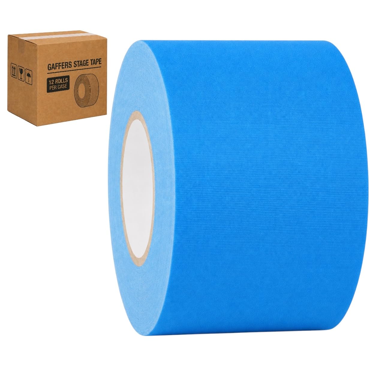 GGR Supplies CGT-80 Gaffers Stage Tape, Light Blue, 4 in x 60 yd, 12-Pack