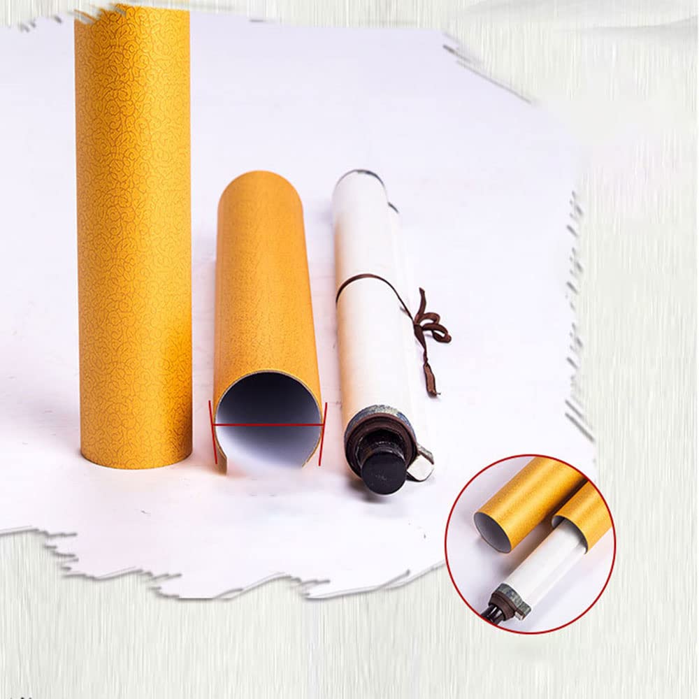 rflaueo Poster Tube Portable Expandable Paper Storage Tube (U27-1), Yellow - Image 4
