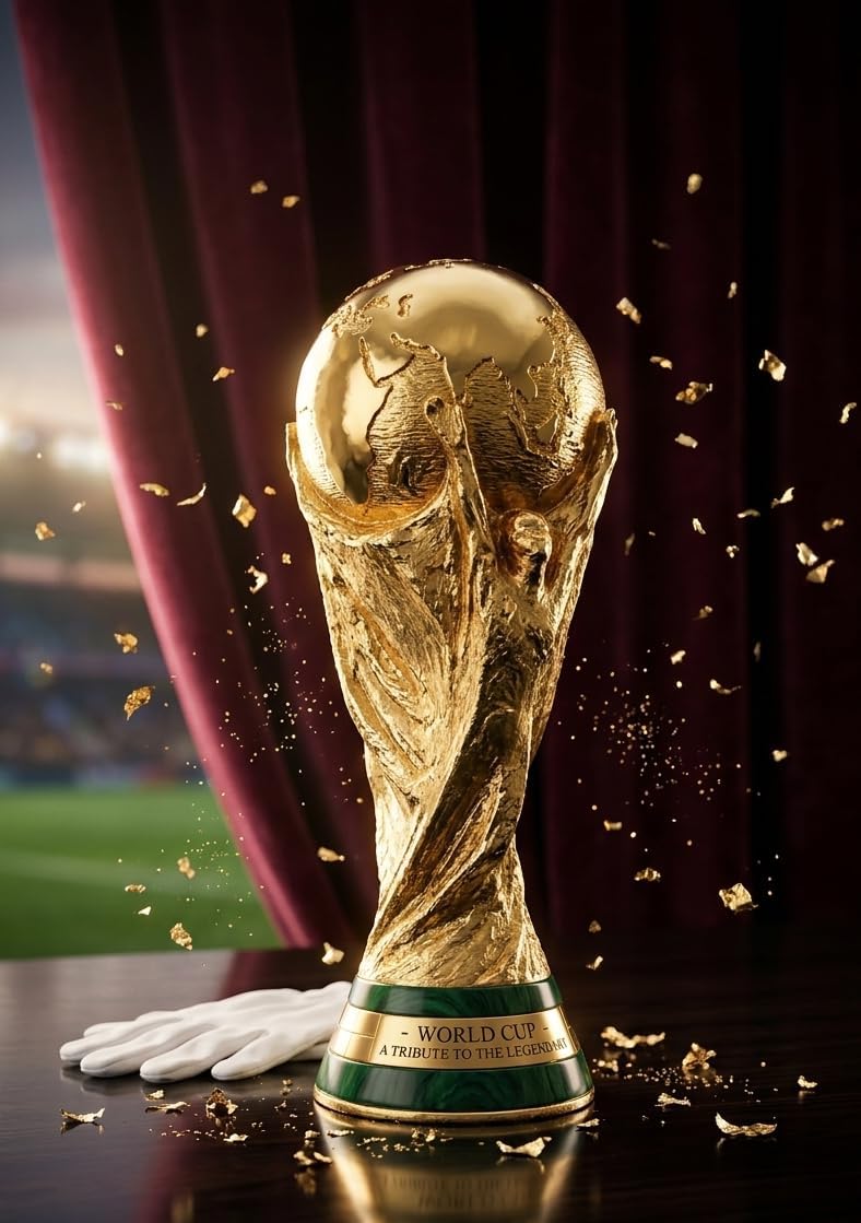 Football World Cup Trophy Replica, Gold Colour, A Tribute to the Legendary, Football Collectible Figurine-image-21