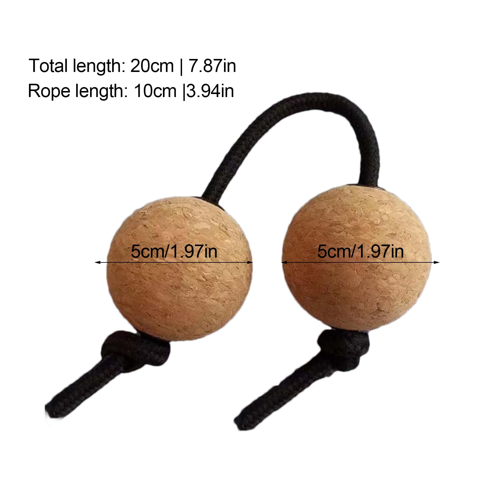 Asalato - Set di ritmiche in sughero, 5 cm, con impugnatura a mano, palla kashaka con suono di sabbia, corda regolabile, strumento ritmico Kashaka per musica teatrale e insegnamento