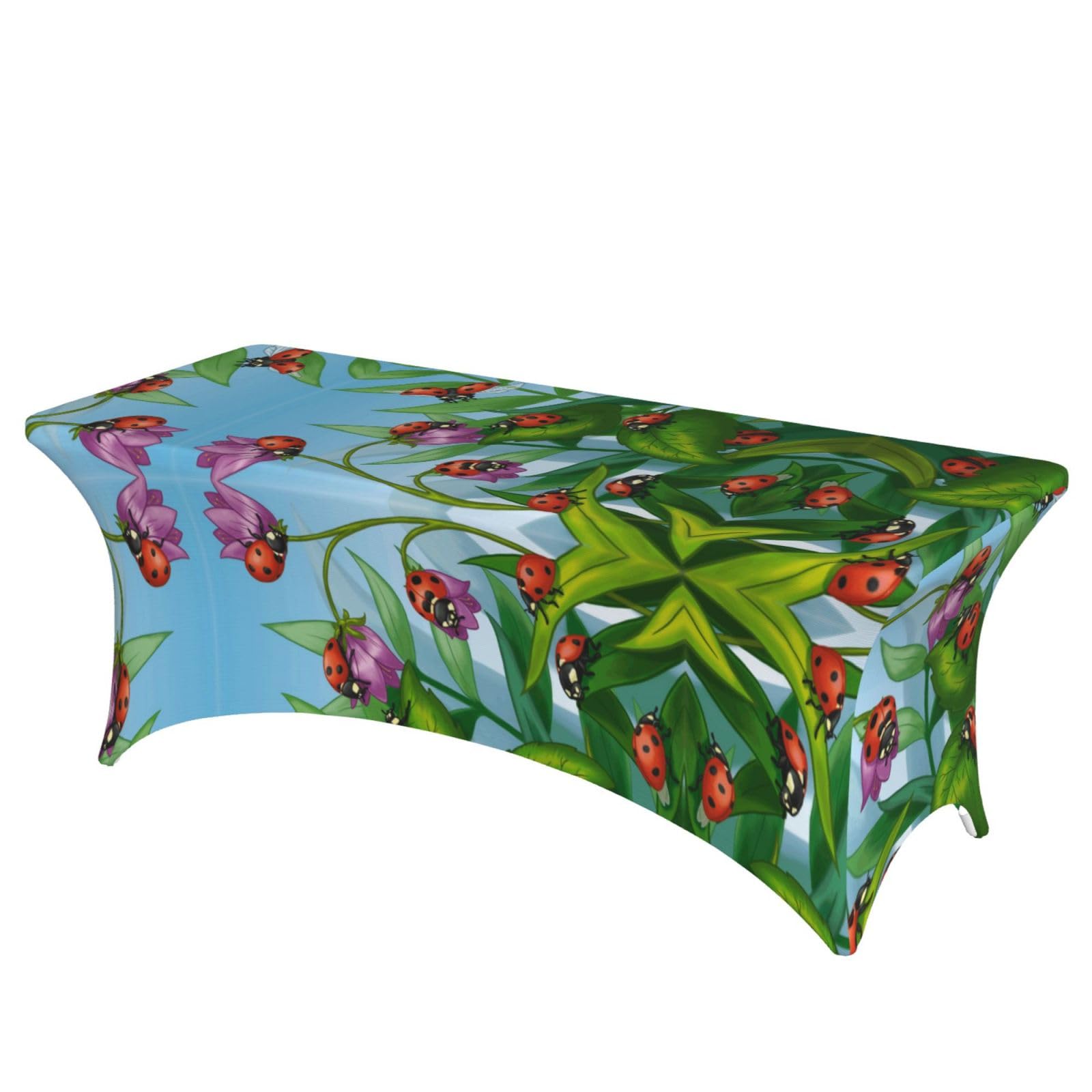 ERCgad Ladybug Print Rectangular Tablecloth Dining Banquet Party Events Home Celebration Table Cover
