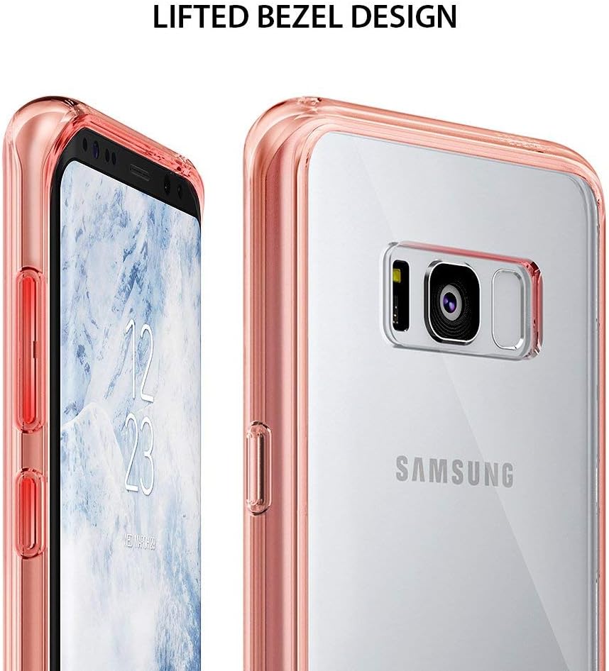 Ringke Fusion Compatible with Galaxy S8 Case Transparent PC Back TPU Bumper Raised Bezels Scratch Protection Qi Wireless Charging Compatible Cover for Galaxy S8 (2017) - Rose Gold
