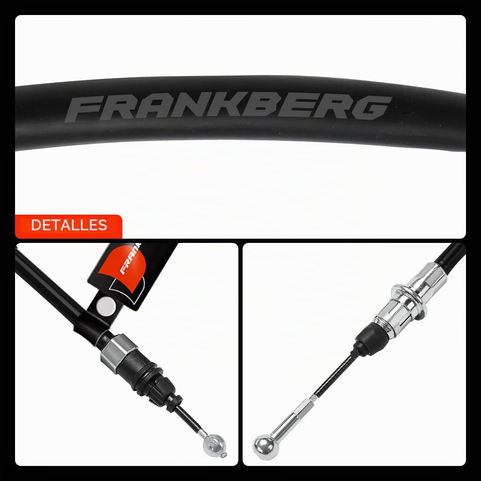 Frankberg 2x Cable del freno de mano Trasero izquierdo derecho Compatible con Vivaro Furgoneta X83 Trafic II Bus JL Vivaro A Plataforma/Chasis X83 Primastar Bus X83 Vivaro Combi X83 3653100QAD