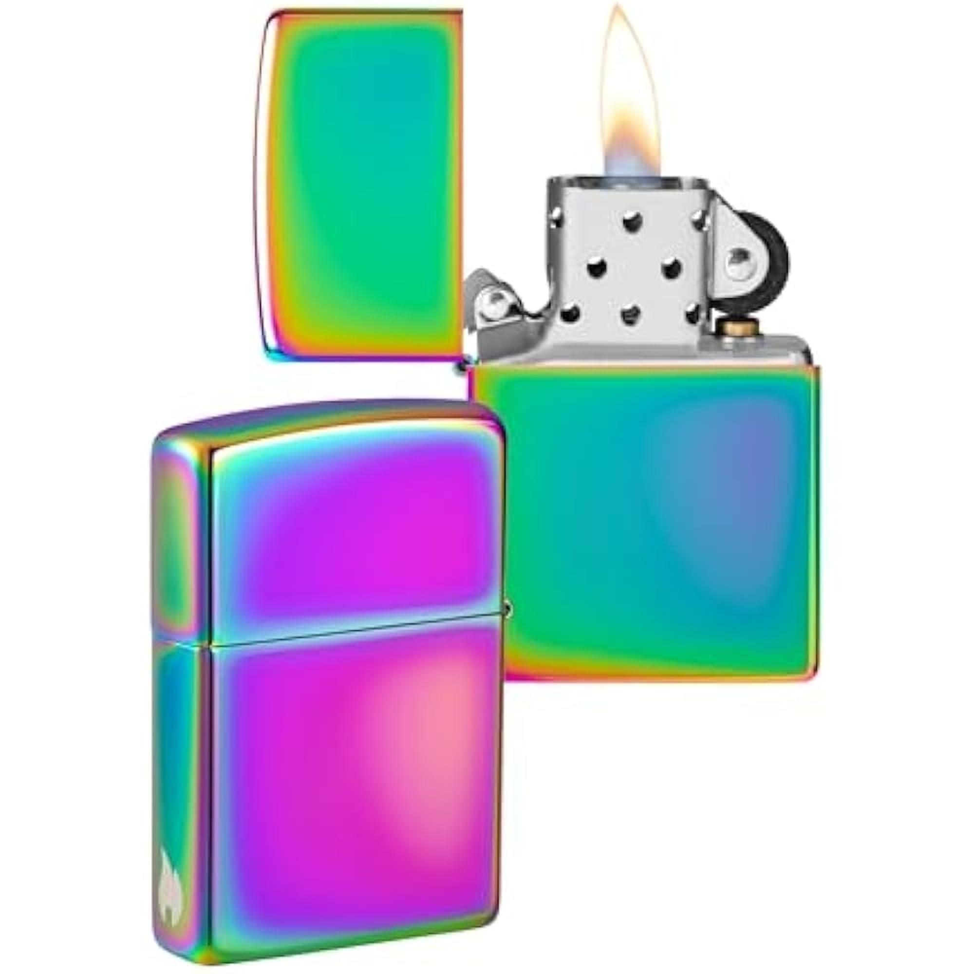 Zippo Sturmfeuerzeug - Multicolor mit seitlicher Flammengravur - Nachfüllbar - Wiederverwendbar - Windfestes Design - Geschenkbox - Made in USA - Amazon Exclusive