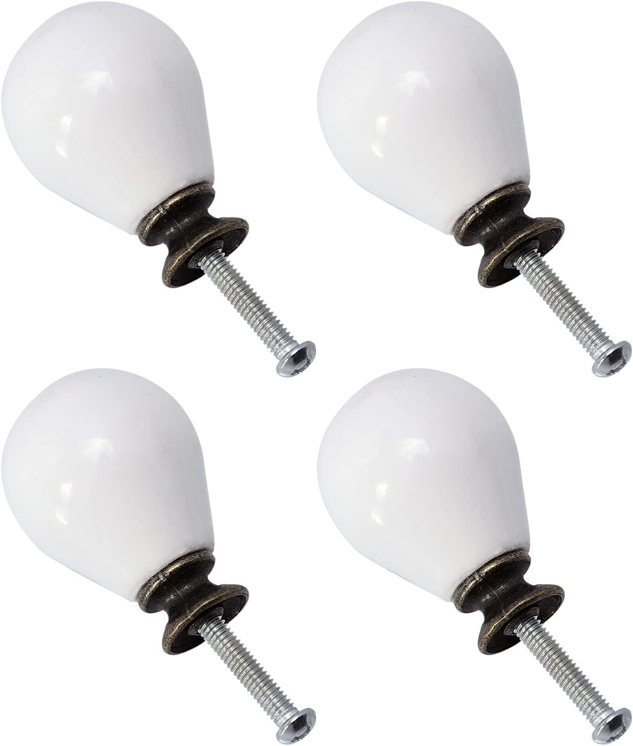 YATUOPNG Knob Handle,4pcs Cabinet Wardrobe Door Pull Handles Ceramic Knobs for Cupboard Dresser Furniture