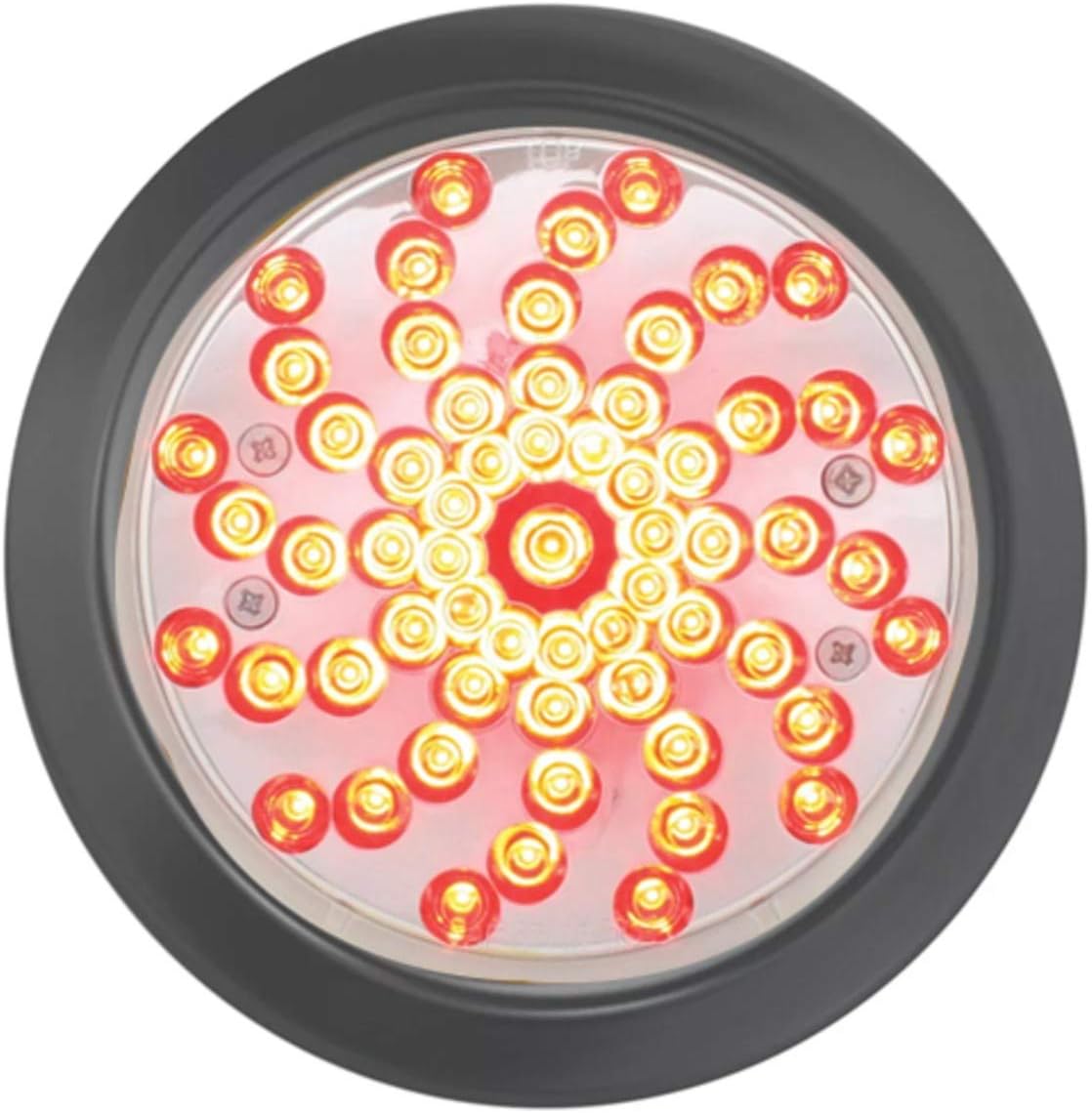 GG Grand General 76721 4 Inches Twister Style Amber 61 LED Low Profile Park/Turn Light, Clear Lens
