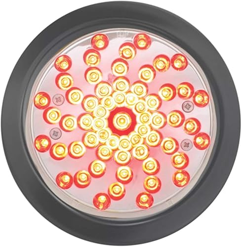 Grand General 76728 - Luz LED (4 pulgadas Twister RedClear 61 - con ojal y coleta), 1 paquete