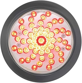 Grand General 76728 LED Light (4" Twister Red/Clear 61- with Grommet and Pigtail), 1 Pack