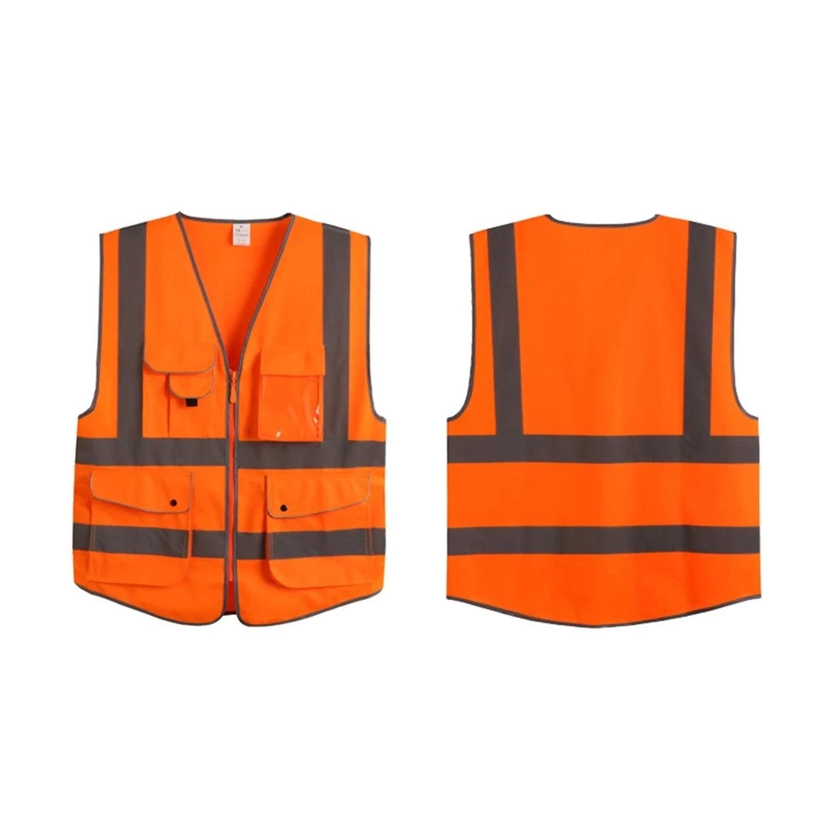 Chaleco Reflectante Ropa de Trabajo día Alta Visibilidad Nocturna ejecutando Ciclismo Advertencia Ropa Deportiva para Uso en Exteriores(Rouge,L)