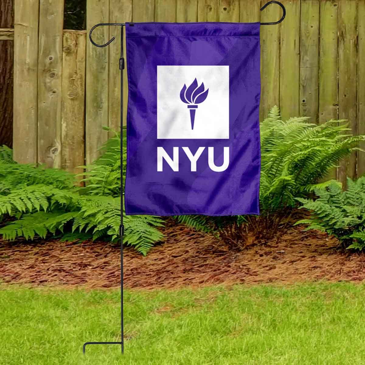 New York Violets Window Banner With Suction Cup - 13x18 Inch College Flag For Indoor/Outdoor Display