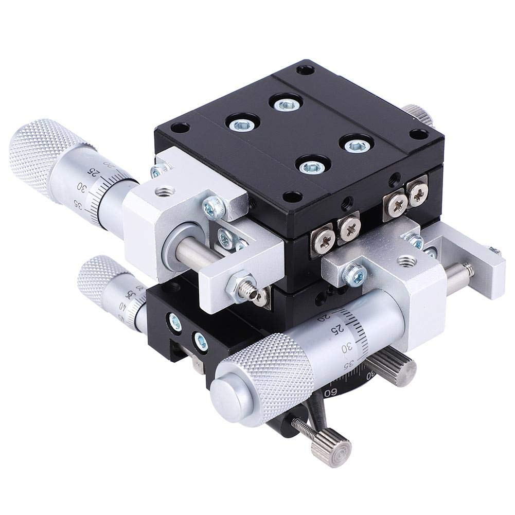 Manueller 3-Achsen-Lineartisch XYR, 40 mm hohe Genauigkeit Lineare Bewegung Manueller Bühnen-Schiebetisch LSP40-LM Linearer Schiebetisch für Präzisionspositionierung, quantitative Bewegung usw