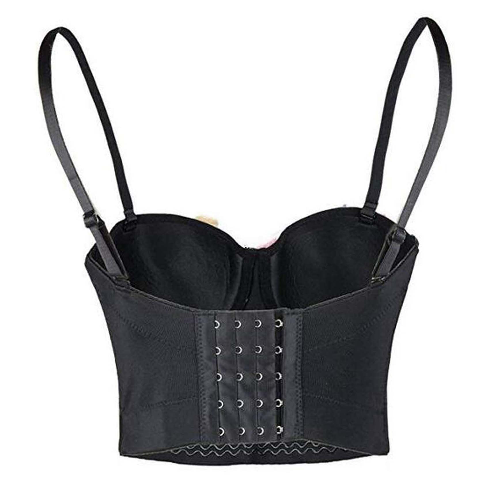 Women's Sequin Beads Bustier Crop Top Club Party Corset Top with Detachable Strap Corsage Schlanke Weste