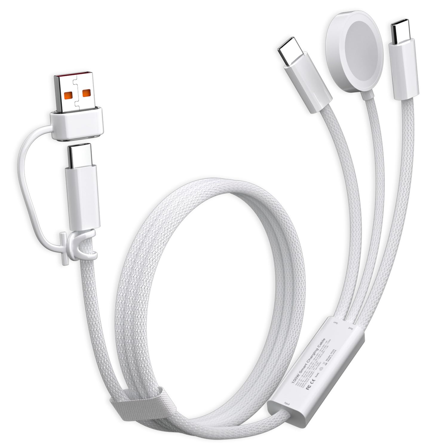 Upgraded Apple Watch Charger 100W 3-in-2 Dual USB C Apple Watch Charger Cord Travel Essentials USB C Multi