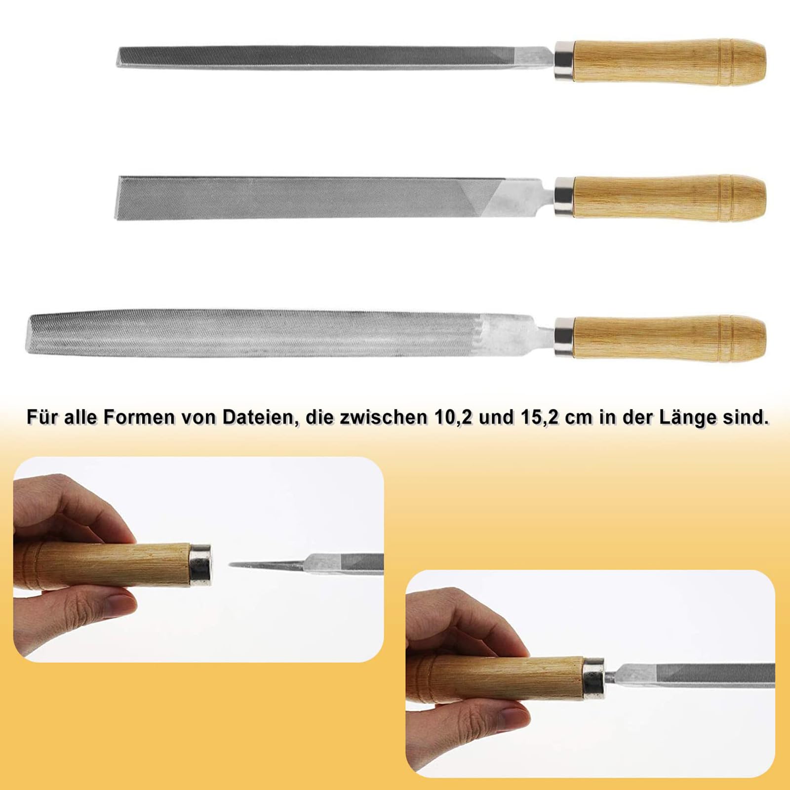 Mango de Madera, 10 Pcs Lima y Archivo de Madera para Herramienta, para Carpintero y Mantenimiento