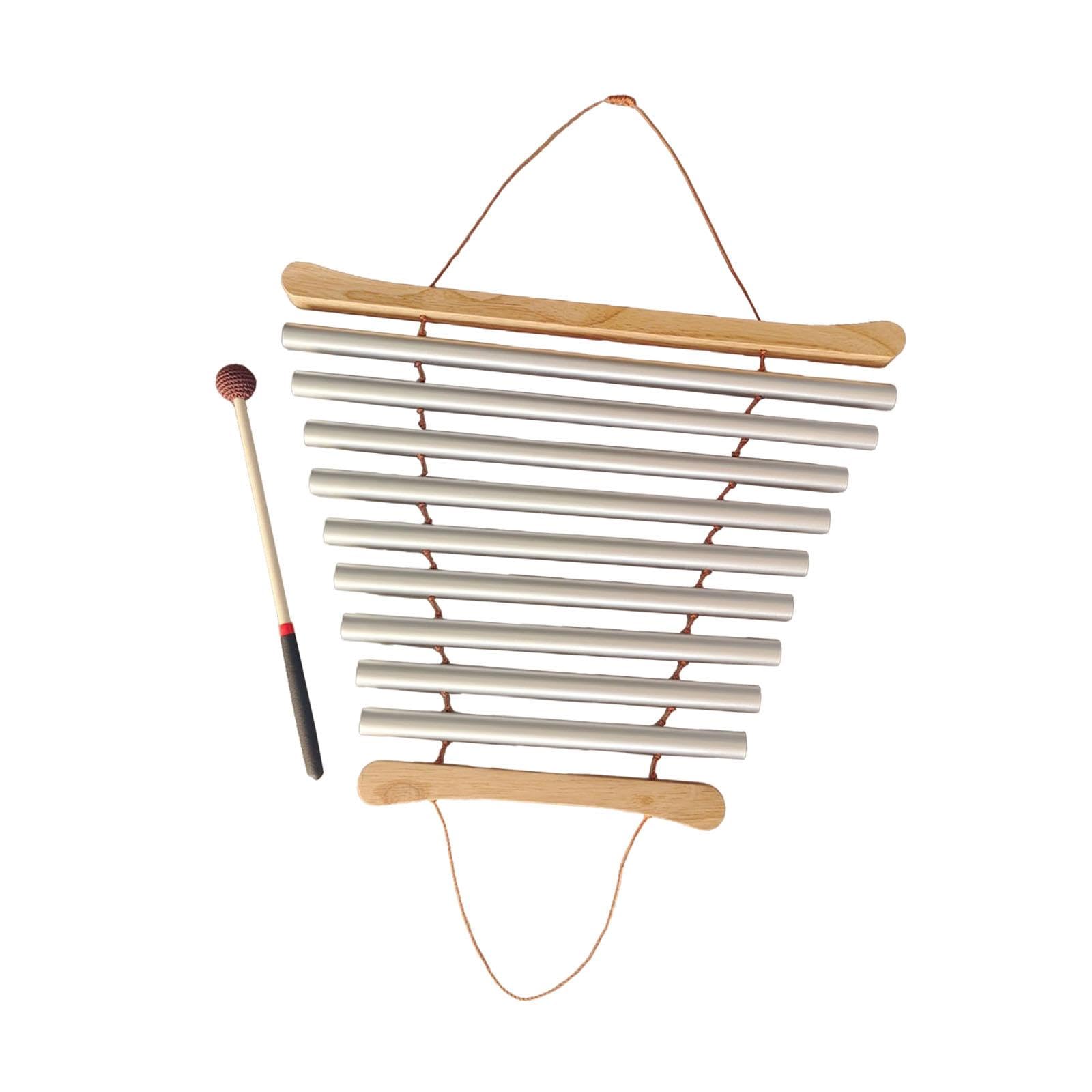 Bar Chime Instrument Carillon Main Solo Percussion Éducative Cloche Musicale avec Maillet Assurant un Son Riche Adapté pour Méditation