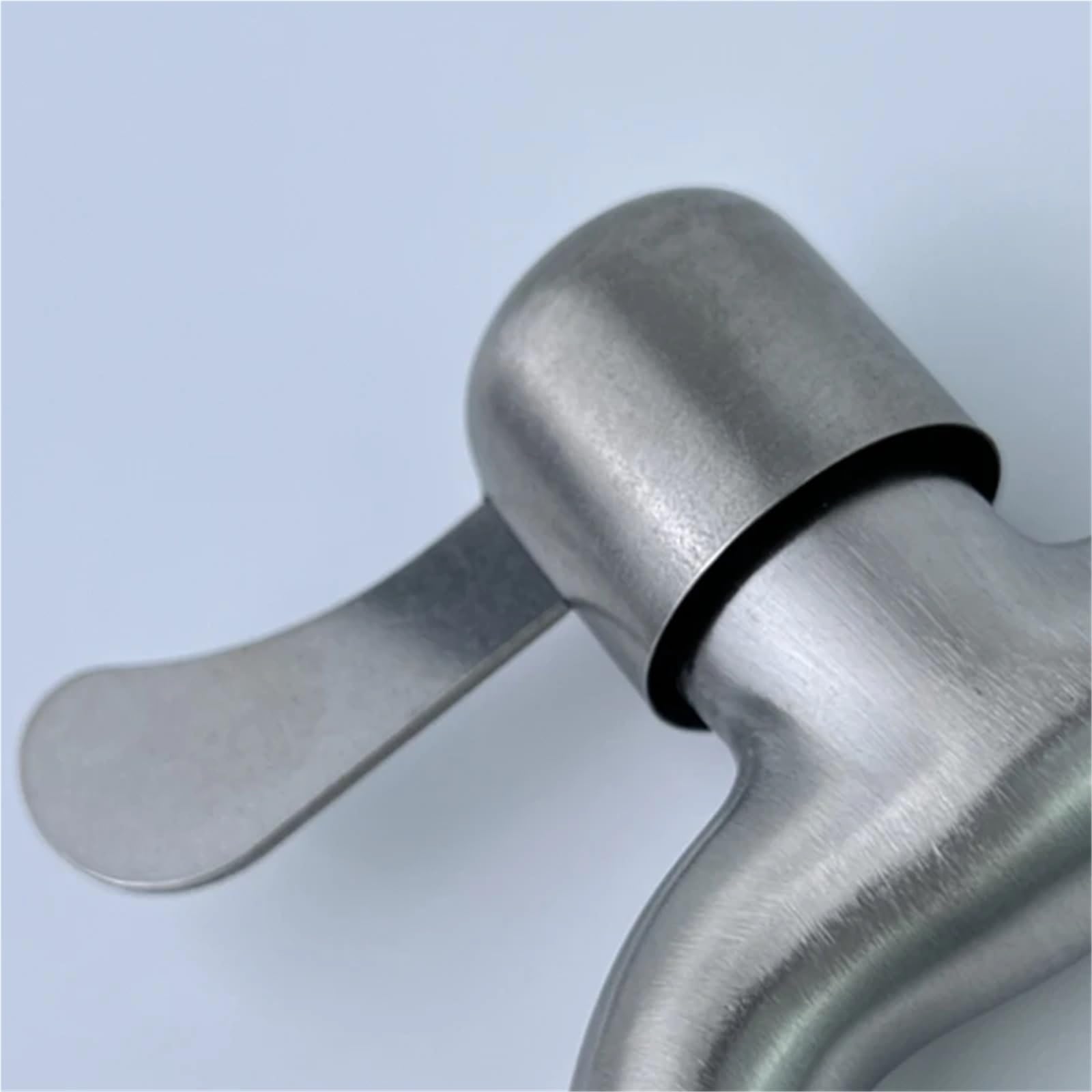 Grifo para Lavadora con Boquilla o aireador de Burbujas, de Acero Inoxidable, Negro Cepillado, Metal Gris (Gris)